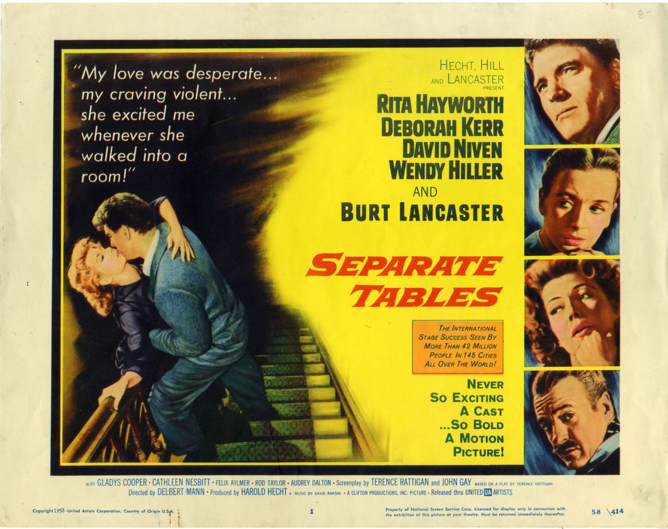 What it Means to be Judgmental: Separate Tables (1958)